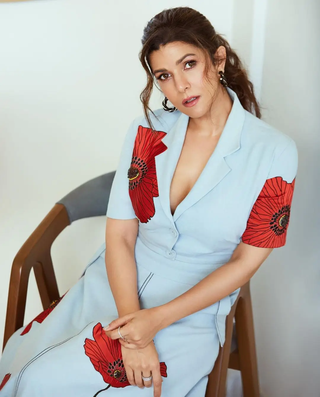 Bollywood Actress Nimrat Kaur Mini Blue Lehenga Choli